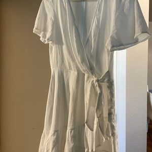 White Princess Polly Wrap Dress